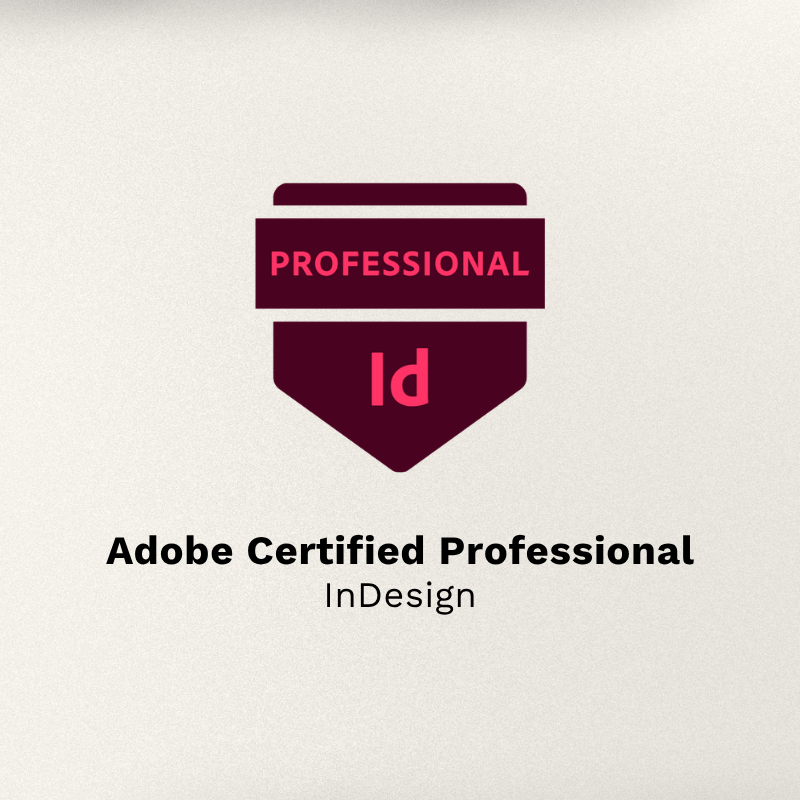 InDesign certification