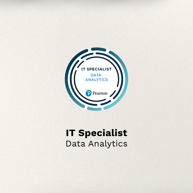 IT Specialist: Data Analytics certification