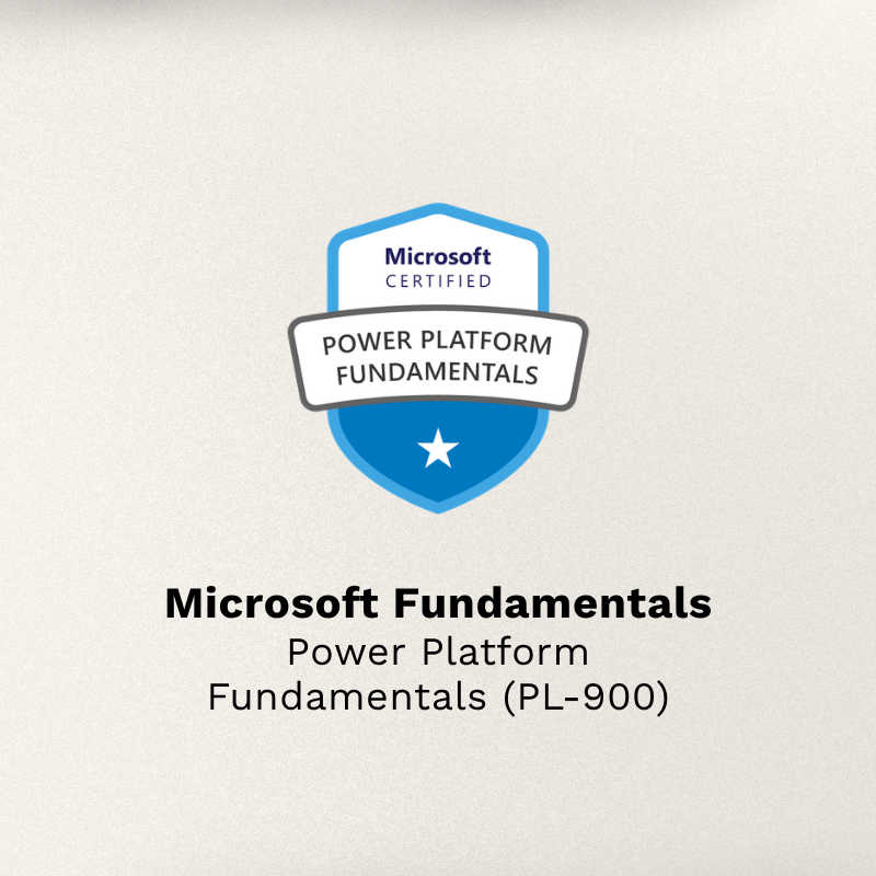 Power Platform Fundamentals (PL-900) certification