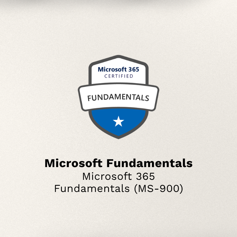 Microsoft 365 Fundamentals (MS-900) certification