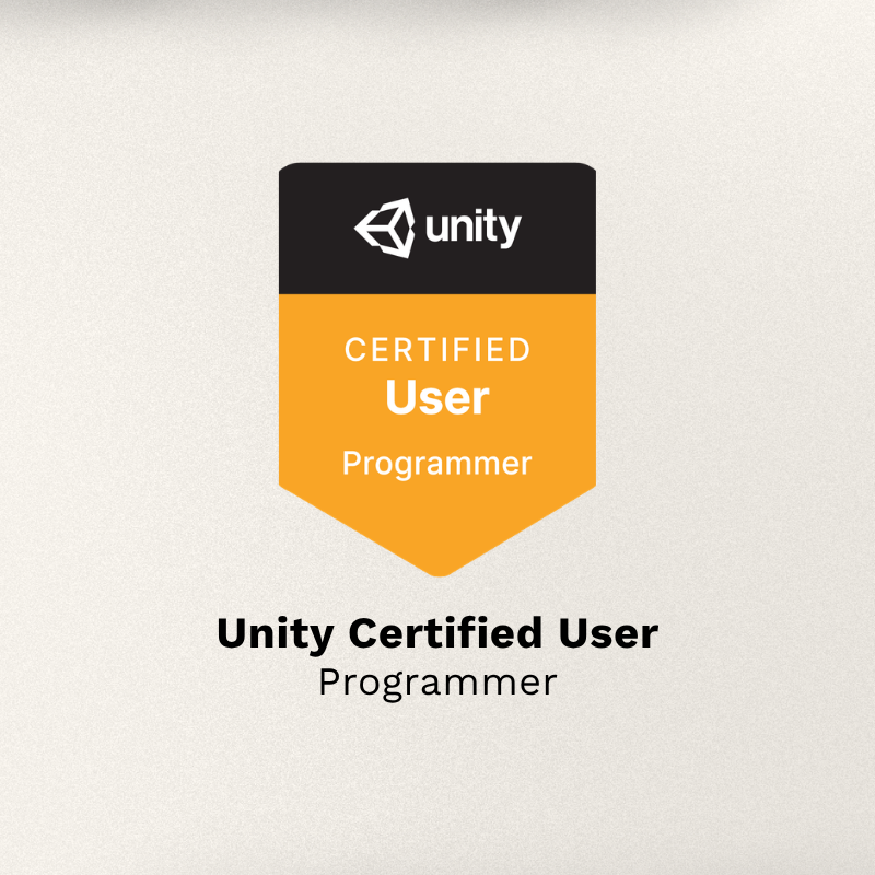 Unity Programmer certification