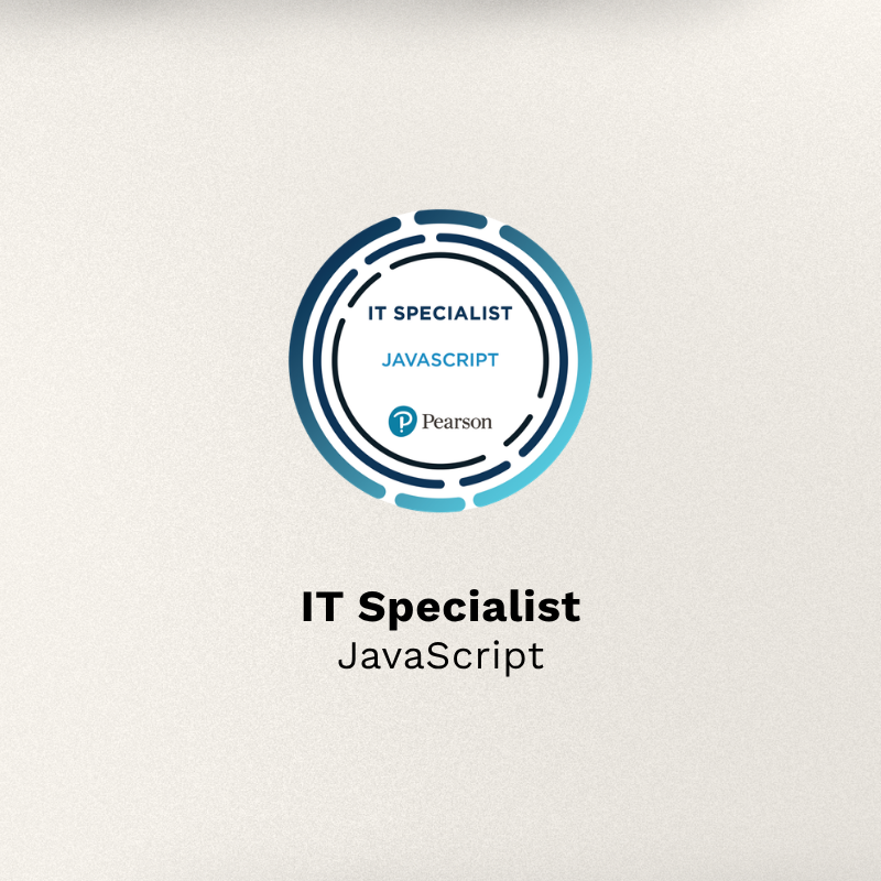 IT Specialist: JavaScript certification