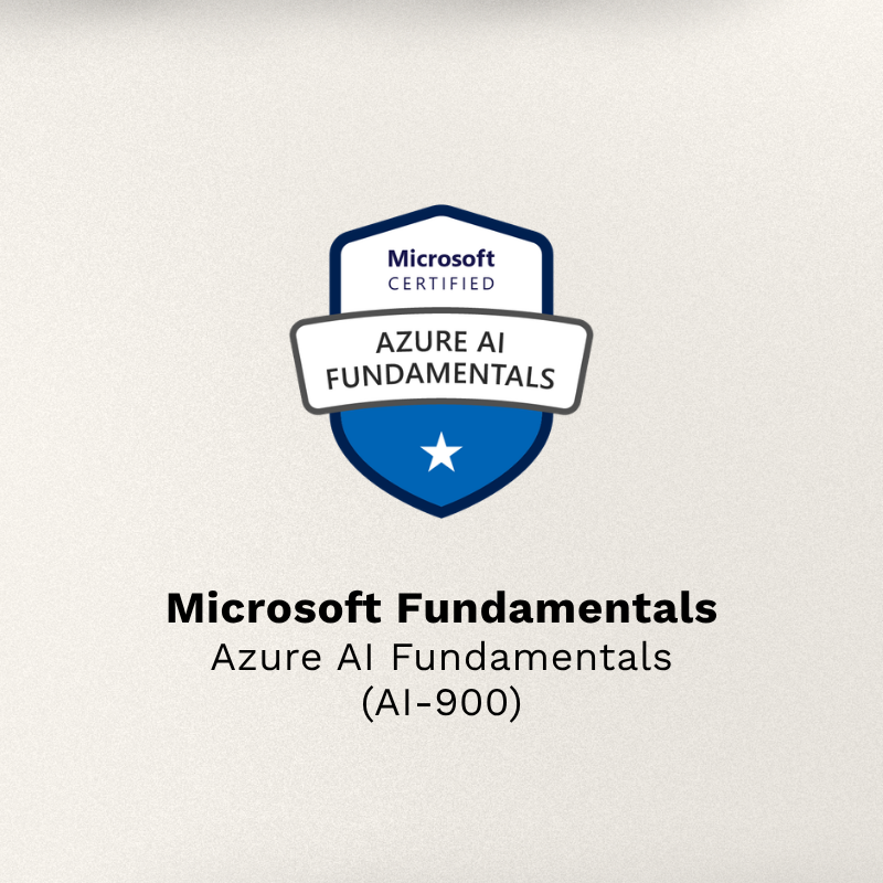 Azure AI Fundamentals (AI-900) certification