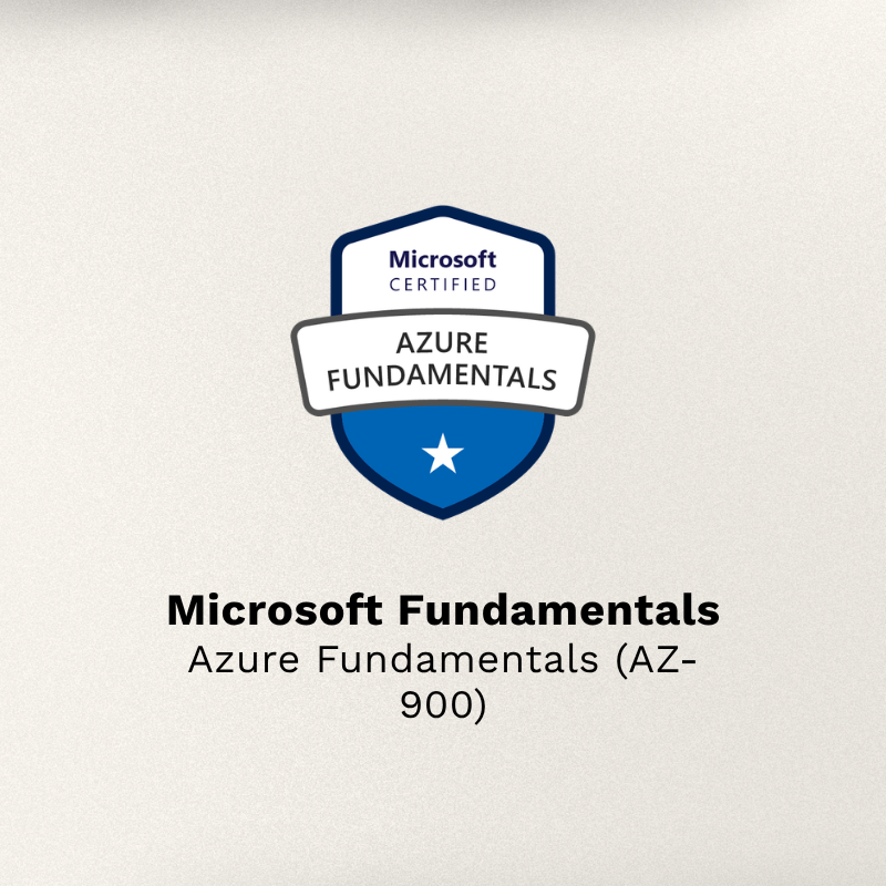 Azure Fundamentals (AZ-900) certification