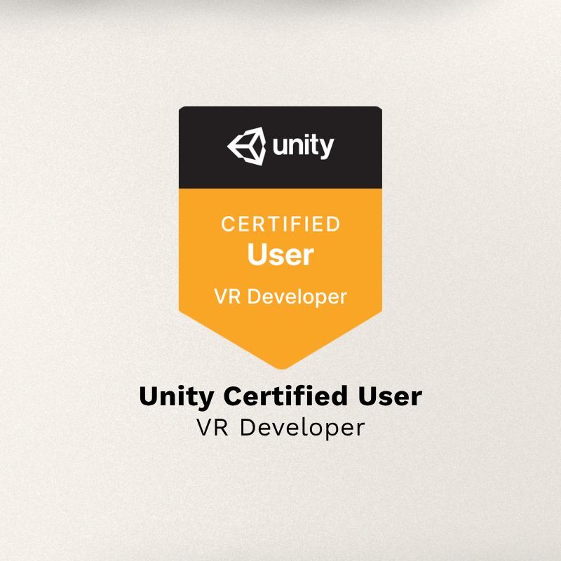 Unity VR Developer certification